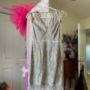NWT Hello Molly  size 2 gold mini dress